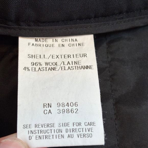 Theory Pants Womens 2‎ Black Cropped Dress Trouser Stretch Office Work Pockets - Picture 6 of 11